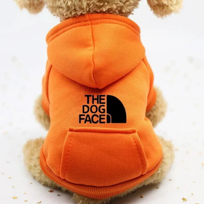 Autumn & Winter Pet Sweater – Sports Style Two-Legged Dog & Cat Outfit with Cowboy Pocket.