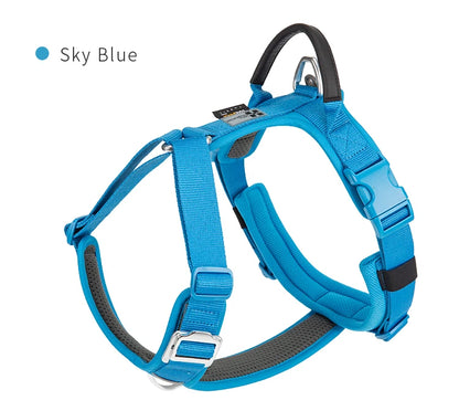 Adjustable Reflective No-Pull Pet Harness – Comfortable Nylon Dog Harness for Walking & Running Control for Small Dogs.