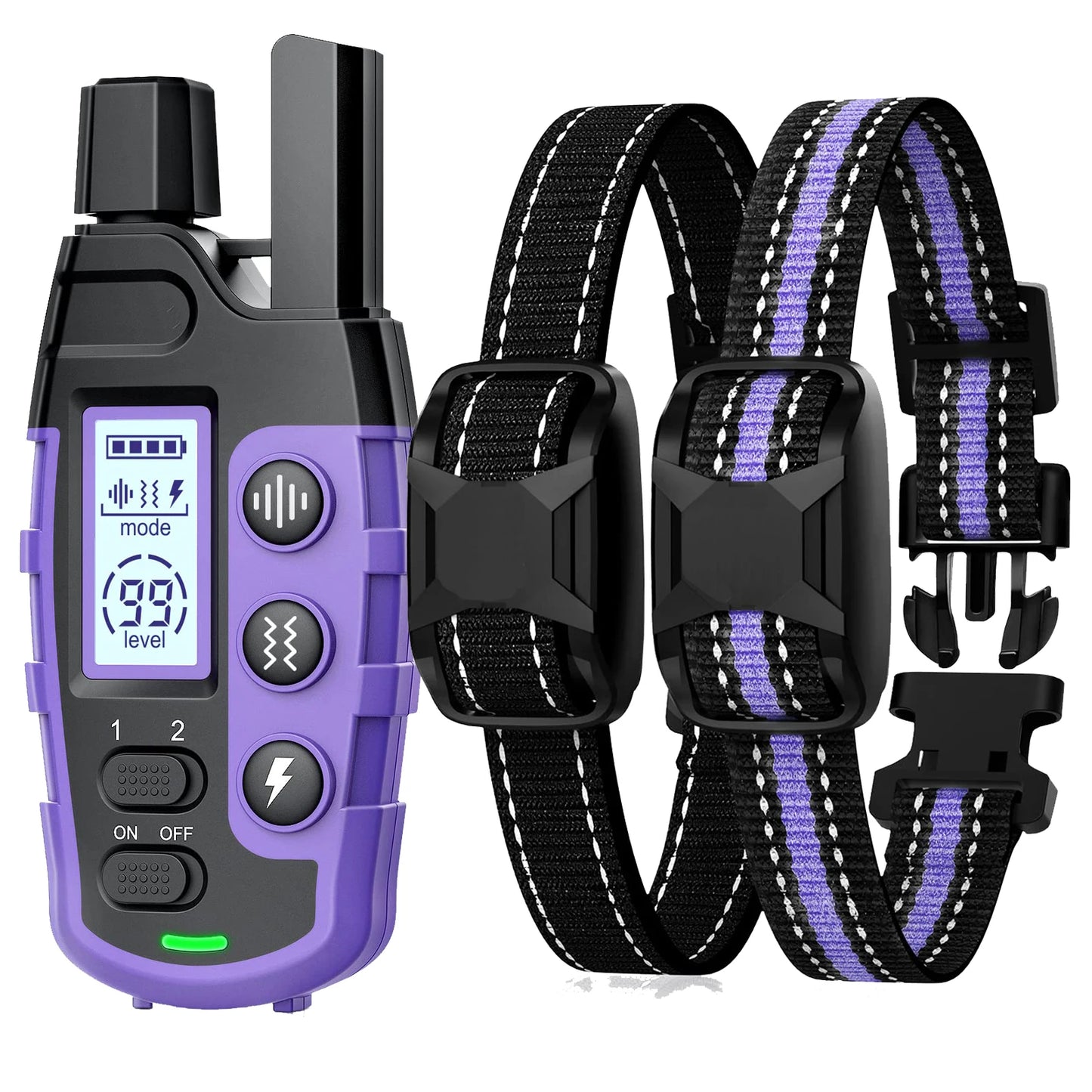 3300FT Remote Dog Training Collar – Waterproof Rechargeable Training Collar with Vibration & Static Stimulation for Dogs 5–120 lbs