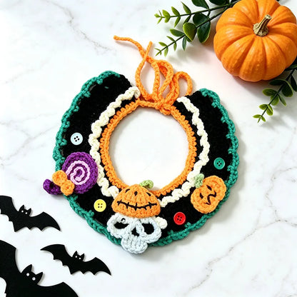 Halloween Pet Bandana Collar – Festive Holiday Scarf Bib for Dogs, Puppies & Cats.