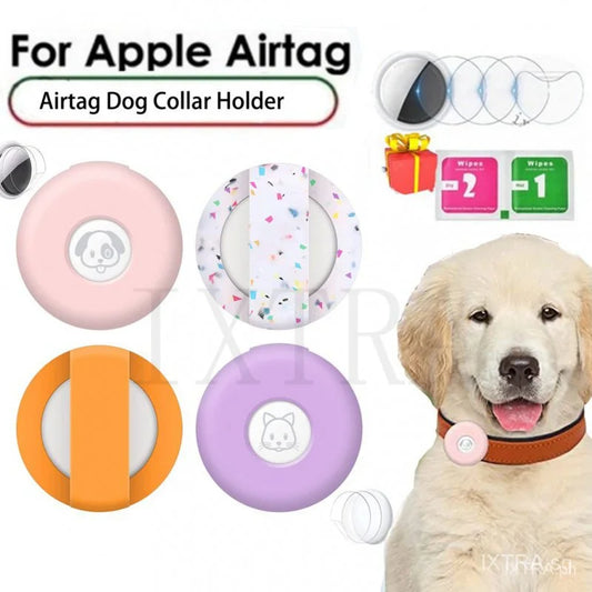 AirTag Pet Collar Holder – Silicone Anti-Lost Protective Case for Dog & Cat Collars, Secure Tracker Mount for Pets.
