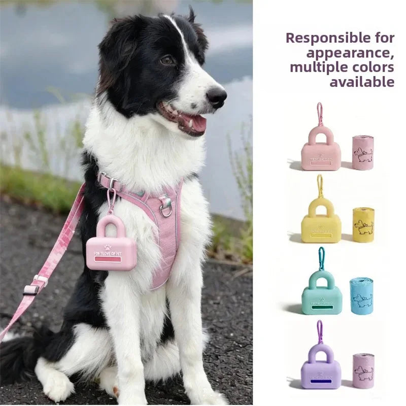 Portable Pet Waste Bag Holder – Silicone Dog Poop Bag Dispenser for Outdoor Walking & Easy Waste Collection Cleaning Supplies.