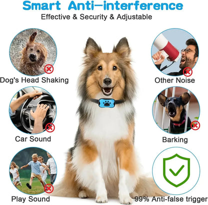 Pet Dog Anti-Barking Training Collar – USB Rechargeable Ultrasonic & Vibration Bark Control Device.