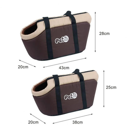 Soft-Sided Pet Carrier Bag – Breathable Travel Tote with Adjustable Strap & Comfortable Interior Pad for Cats and Small Pets.