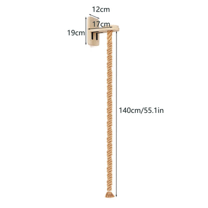 Wall-Mounted Cat Climbing Shelf & Rope Tree – Sisal Scratching Post, Lounging Platform & Interactive Play Gym for Indoor Cats.