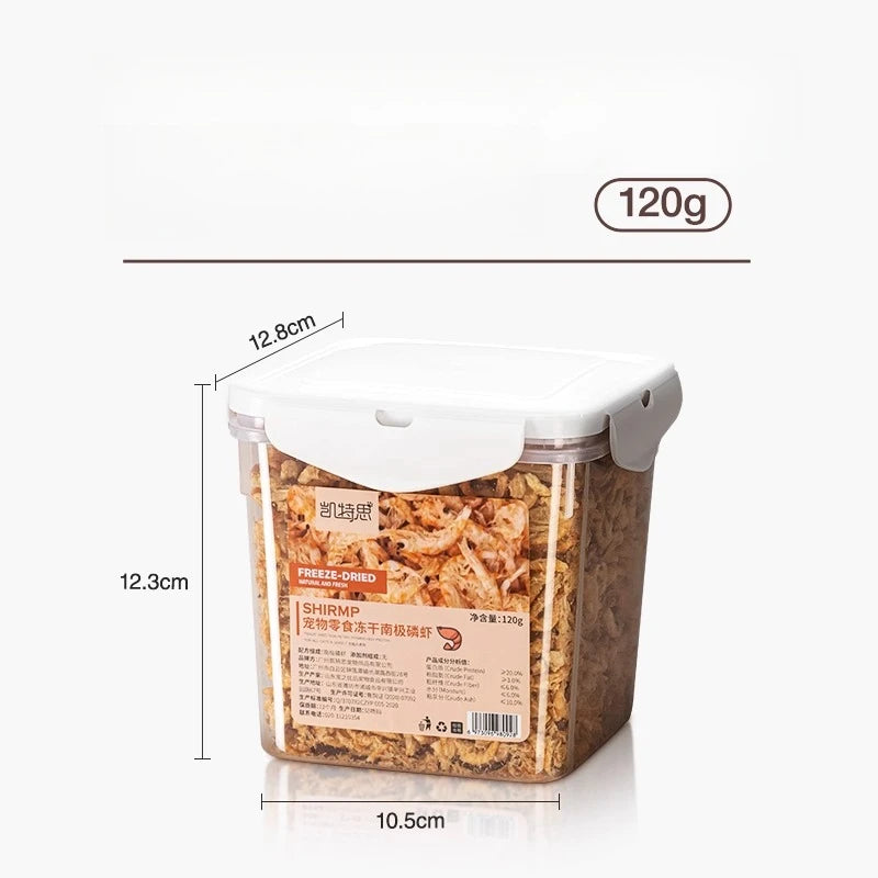 Premium Freeze-Dried Krill Cat Treats, Healthy & Nutritious Snacks for Dental Health and Daily Rewards.