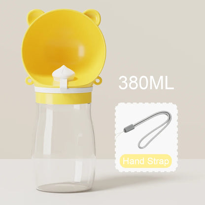 Portable Dog Water Bottle with Food Container – Leakproof Travel Feeder & Drinking Bowl for Dogs & Puppies, Outdoor Pet Supplies.