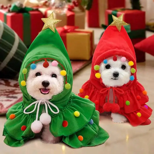 Cute Christmas Dog Cape – Adorable Holiday Pet Costume for Parties & Role-Play