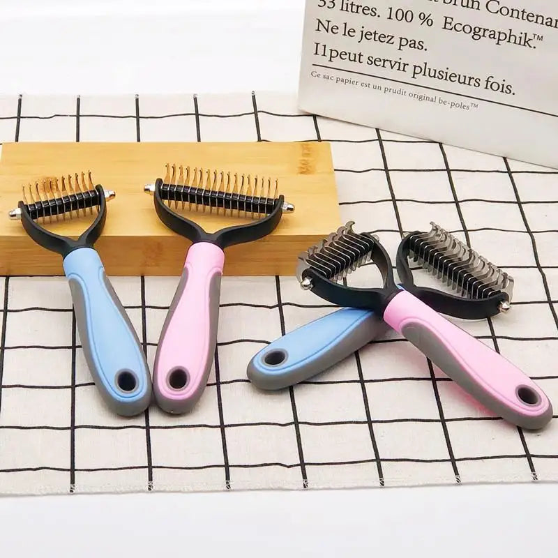 Professional Pet Grooming Comb – Dog & Cat Hair Removal Brush for Shedding, Fur Trimming & Puppy Grooming Care.