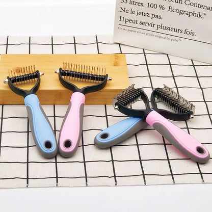 Professional Pet Grooming Comb – Dog & Cat Hair Removal Brush for Shedding, Fur Trimming & Puppy Grooming Care.