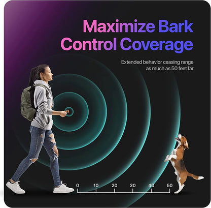 2023 Pet Dog Repeller – Rechargeable Ultrasonic Anti-Barking Training & Deterrent Device with LED Flashlight.
