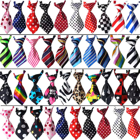 25/50/100PCS Pet Bow Tie Set – Adjustable Mixed-Color Grooming Accessories for Dogs & Cats, Cute Puppy Bowtie Collection.
