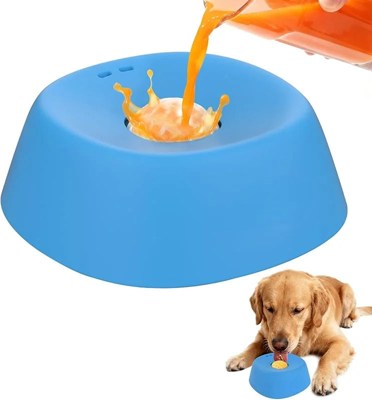 Anti-Choking Slow Feeder Dog Bowl – Non-Slip 3/4 Cup Lick Mat for Liquid Treats, Bone Broth & Yogurt, Interactive Pet Feeding Dish.