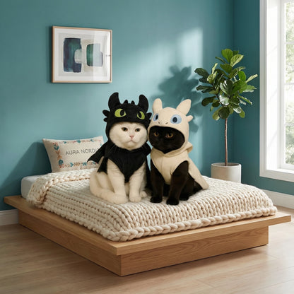 Little Devil Pet Sweater – Warm Soft Fleece Winter Outfit for Cats & Dogs, Cute for Puppy & Kitten, Anti-Shedding Costume.
