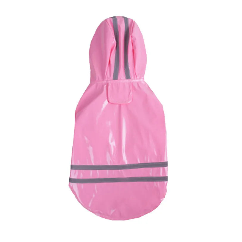 Summer Outdoor Pet Raincoat – Waterproof Hooded PU Jacket for Dogs & Cats, Lightweight Rainwear for Puppies, Sizes S-XL.