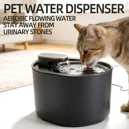 3L USB Pet Water Fountain – Silent Automatic Circulating Water Dispenser with Intelligent Filter for Cats & Dogs, Battery-Free Design.