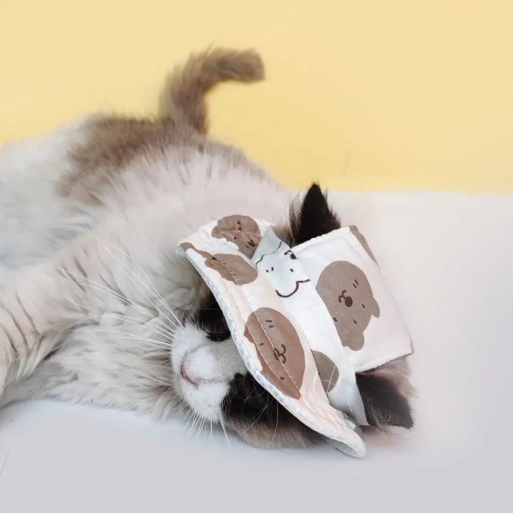 Adjustable Pet Sun Hat – Breathable Outdoor Fisherman Hat for Cats & Dogs, Lightweight Sunshade Cap for Travel.