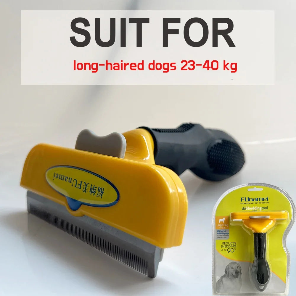 Pet Grooming Brush for Dogs & Cats – Hair Removal Comb with Gentle Massage Design for Shedding, Detangling & Everyday Grooming.