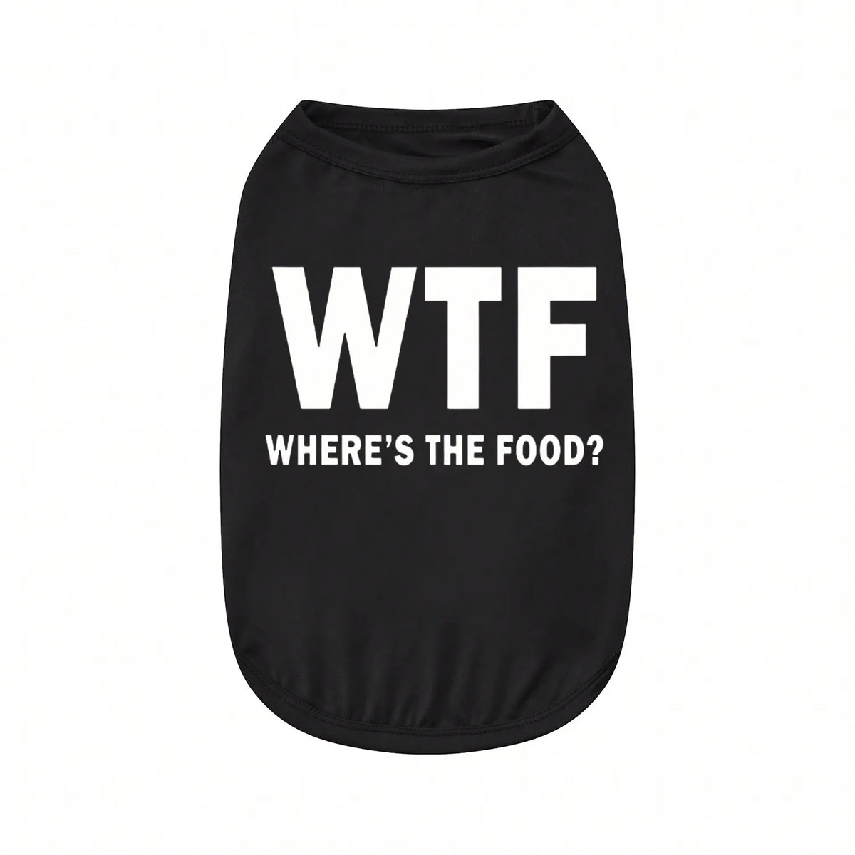 Exclusive Dog Tank Top – Cute “Where’s the Food?” Back Print Pet Shirt for Dogs, and Cats, Soft & Comfortable Everyday Wear