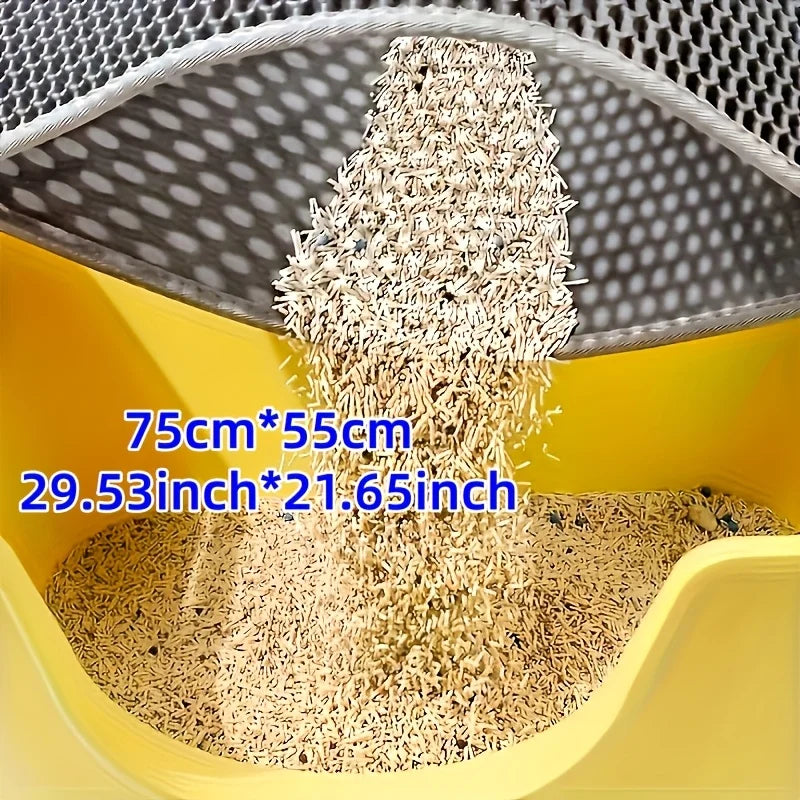 Double-Layer EVA Cat Litter Mat – Lightweight, Odor-Resistant, Non-Slip & Easy to Clean.