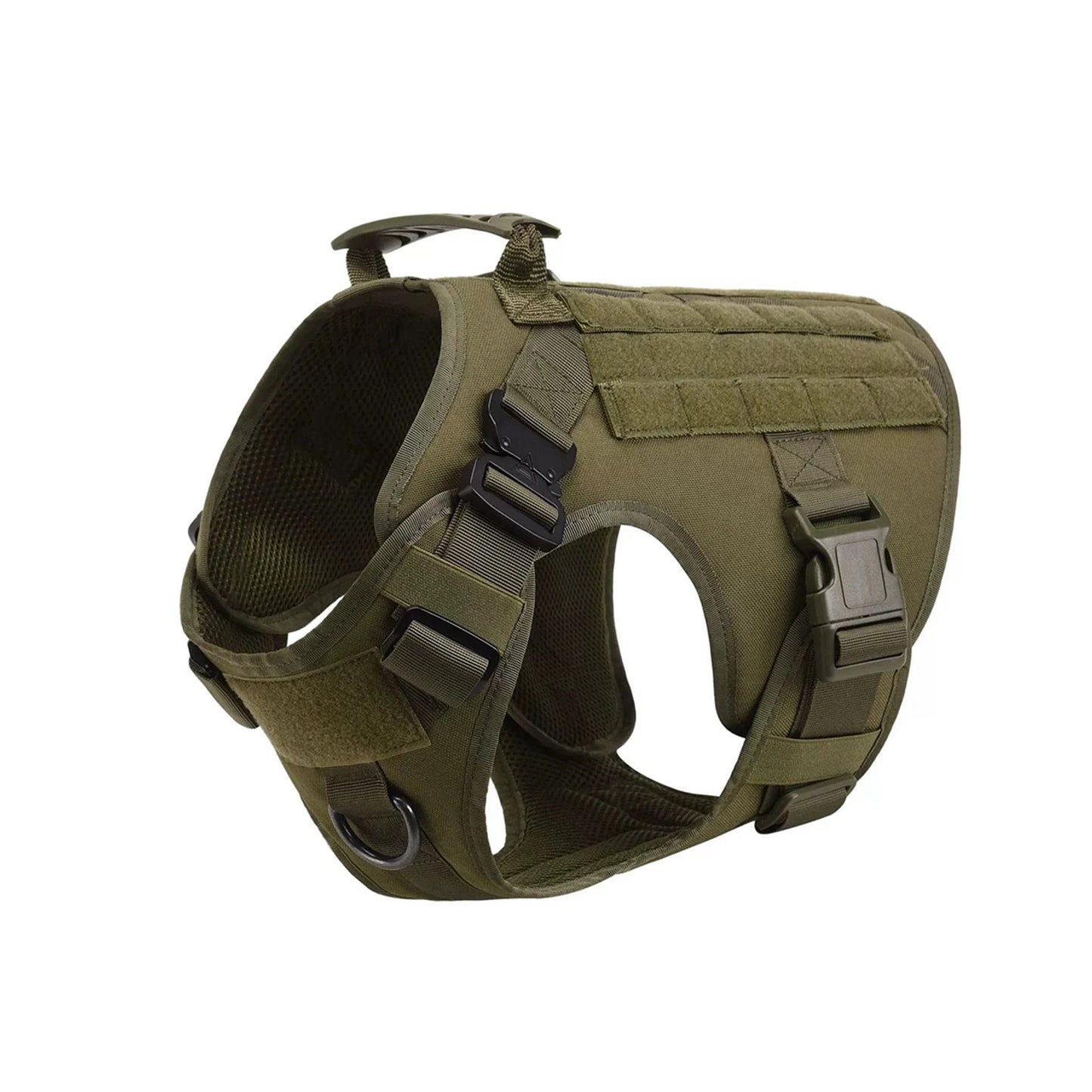 Tactical Dog Harness Set – MOLLE Vest with Collar & Leash, Training & Walking Gear for Medium & Large Dogs like German Shepherds.