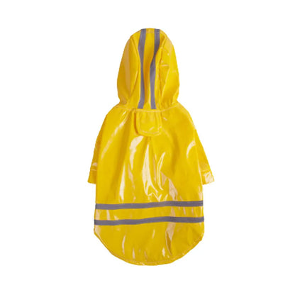 Summer Outdoor Pet Raincoat – Waterproof Hooded PU Jacket for Dogs & Cats, Lightweight Rainwear for Puppies, Sizes S-XL.