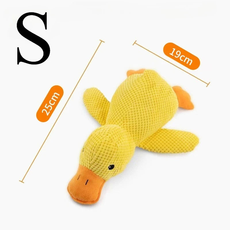 Duck Plush Dog Toy – Durable Chew-Resistant Squeaky Toy for Small & Large Dogs, Soft Companion for Teeth Grinding & Playtime.