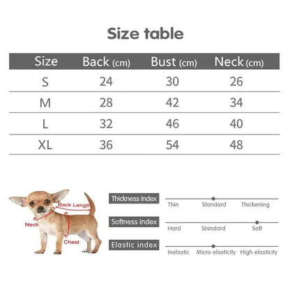 Thickened Warm Fleece Dog Coat Jacket for Small & Medium Dogs – Cozy Winter Puppy Clothing for Chihuahuas & Yorkies.
