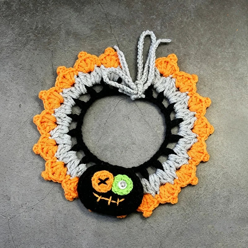 Halloween Pet Bandana Collar – Festive Holiday Scarf Bib for Dogs, Puppies & Cats.