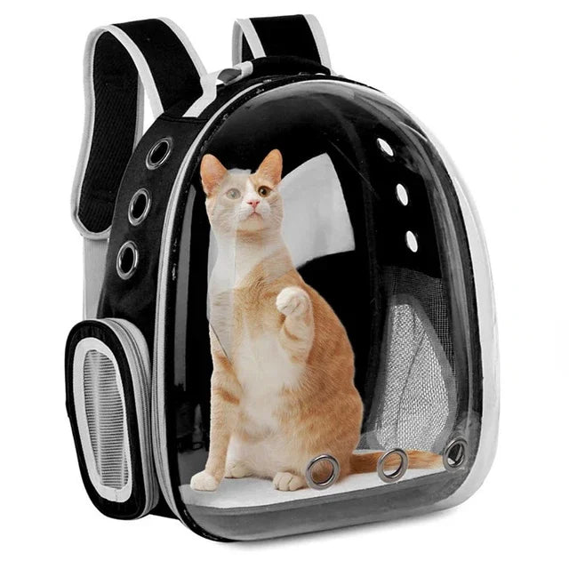Space Capsule Pet Backpack – Breathable Transparent Carrier Bag for Cats & Dogs, Portable Puppy and Dog Travel Backpack.