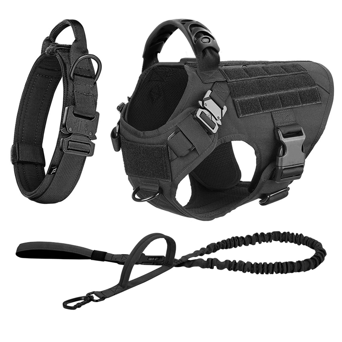 Large Dog Harness & Leash Set – Training Walking Vest with Collar for Medium & Large Dogs.