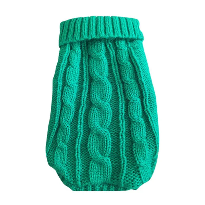 Knitted Dog Sweater – Warm Winter Pet Clothes for Chihuahuas, Yorkies, Puppies & Small to Medium Dogs.