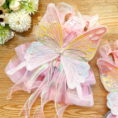 Luxury Dog Wedding & Prom Dress – Colorful Princess Party Costume for Dogs & Cats.