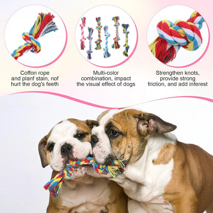 Interactive Tug of War Dog Toy – Braided Cotton Rope for Pulling, Chewing & Fun Bonding Play with Your Pet.