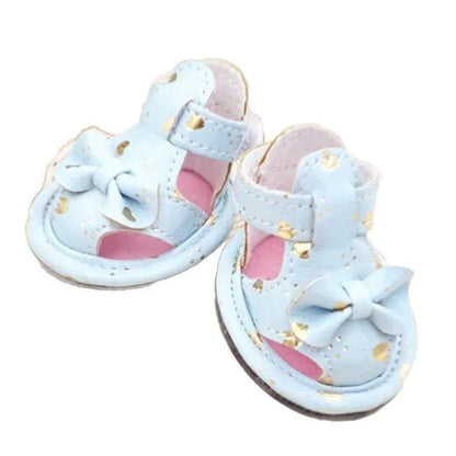 Heart-Shaped Pet Summer Shoes – Breathable Waterproof Dog Sandals for Outdoor Walking, Lightweight Cooling Design for Summer.