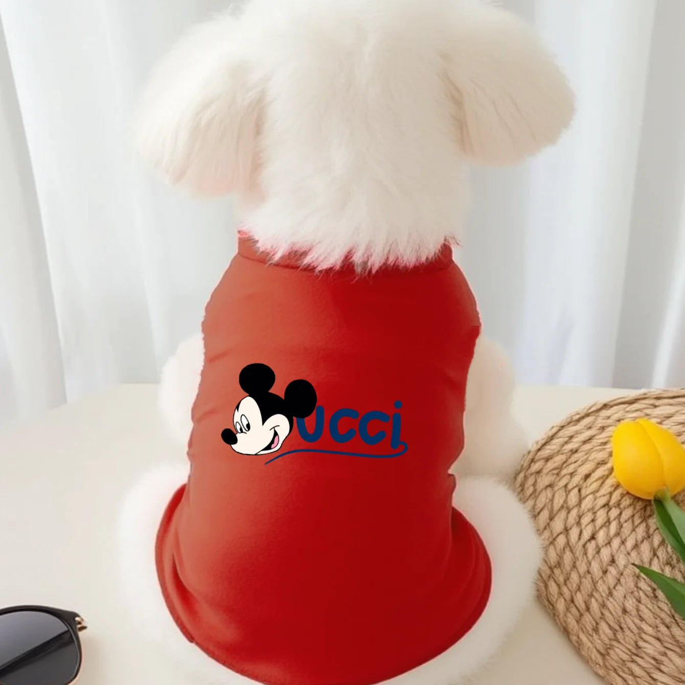 1PC Minimalist Print Pet Vest – Soft & Breathable Sleeveless T-Shirt for Dogs and Cats.