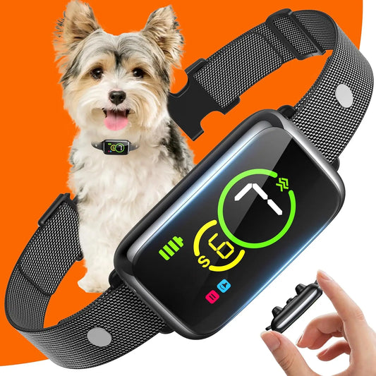 Smart Dog Bark Collar – Adjustable Anti-Barking Collar with Beep & Vibration Modes, 7 Sensitivity Levels for Small, Medium & Large Dogs.