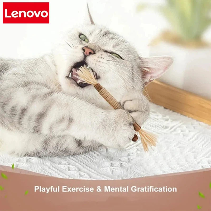 Lenovo Cat Silver Vine Chew Stick – Natural Catnip Dental Care Toy for Teeth Grinding, Bite Resistance & Tooth Cleaning for Cats