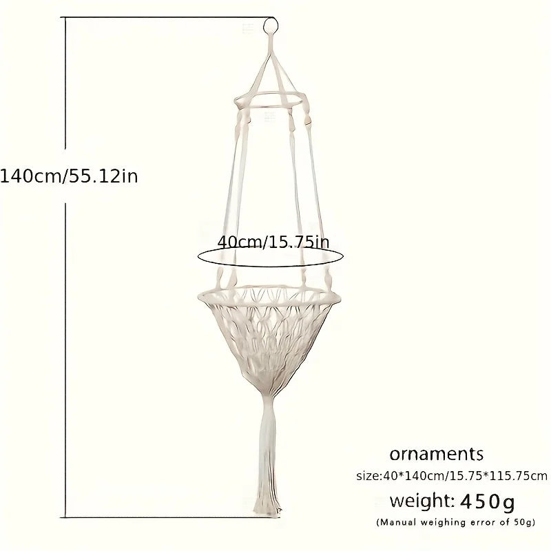 Extra Large Handwoven Cotton Rope Cat Hammock – Durable Heavy-Duty Hanging Bed for Up to 2 Cats, 40cm/15.75in, Fast 24-Hour Shipping.