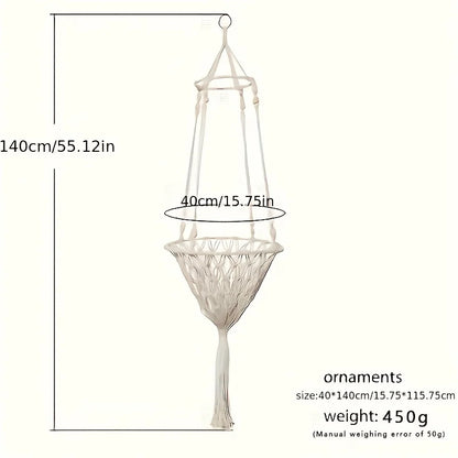Extra Large Handwoven Cotton Rope Cat Hammock – Durable Heavy-Duty Hanging Bed for Up to 2 Cats, 40cm/15.75in, Fast 24-Hour Shipping.