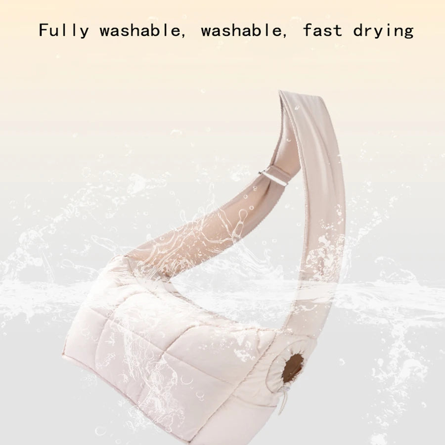 Warm Pet Carrier Bag – Head-Exposure Shoulder & Handheld Travel Bag for Cats & Small Dogs, Cozy Outdoor Carrier Design.