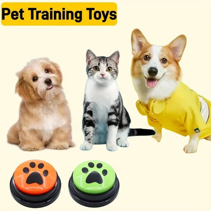 Interactive Talking Pet Buttons – Recordable Communication Toy for Dog & Cat Training.