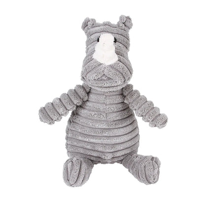 Pet Dog Molar Plush Toy – Corduroy Monkey & Pig Squeaky Chew Toy for Teeth Cleaning, Training & Interactive Play for Large Dogs.