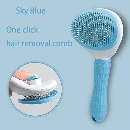 Pet Hair Removal Brush – Grooming Comb for Dogs & Cats, Effective Fur Deshedding Tool for Puppies, Kittens & Pet Care Supplies.