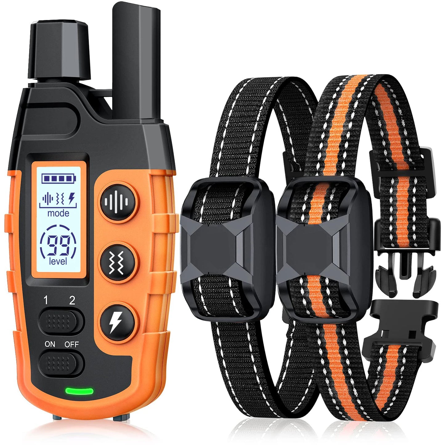 3300FT Remote Dog Training Collar – Waterproof Rechargeable Training Collar with Vibration & Static Stimulation for Dogs 5–120 lbs