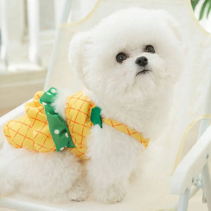 Summer Pineapple Dog Swimwear – Cute Bikini Beach Bathing Suit & Cooling Pet Shirt for Dogs, Stylish Summer Pet Clothes.
