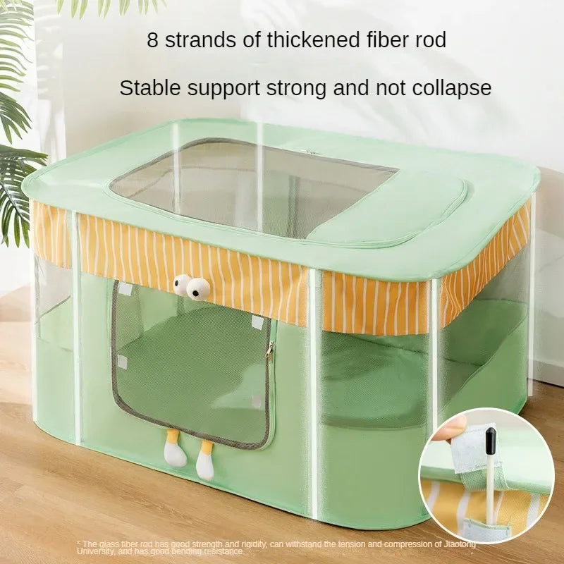 Cute Cat Maternity Tent Bed – Cozy Big-Eyed Cat Delivery Room & Kennel for Spring, Summer & Winter, Comfortable Nesting Bed for Pregnant Cats.