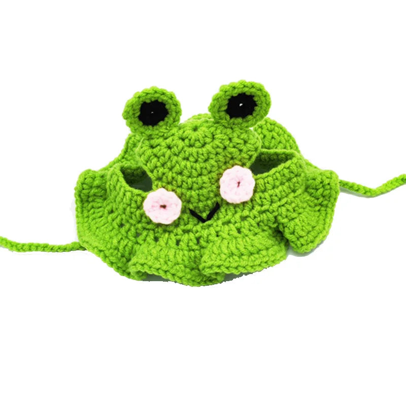 Autumn & Winter Pet Hat – Cute Knitted Elastic Hat for Cats & Puppies, Perfect for Parties, Photoshoots & Cozy Pet Style.