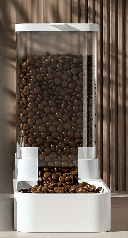 Automatic Pet Feeder & Water Dispenser – Food Storage Container with Feeding Bowl for Cats & Dogs, Convenient Drinking & Feeding Solution.