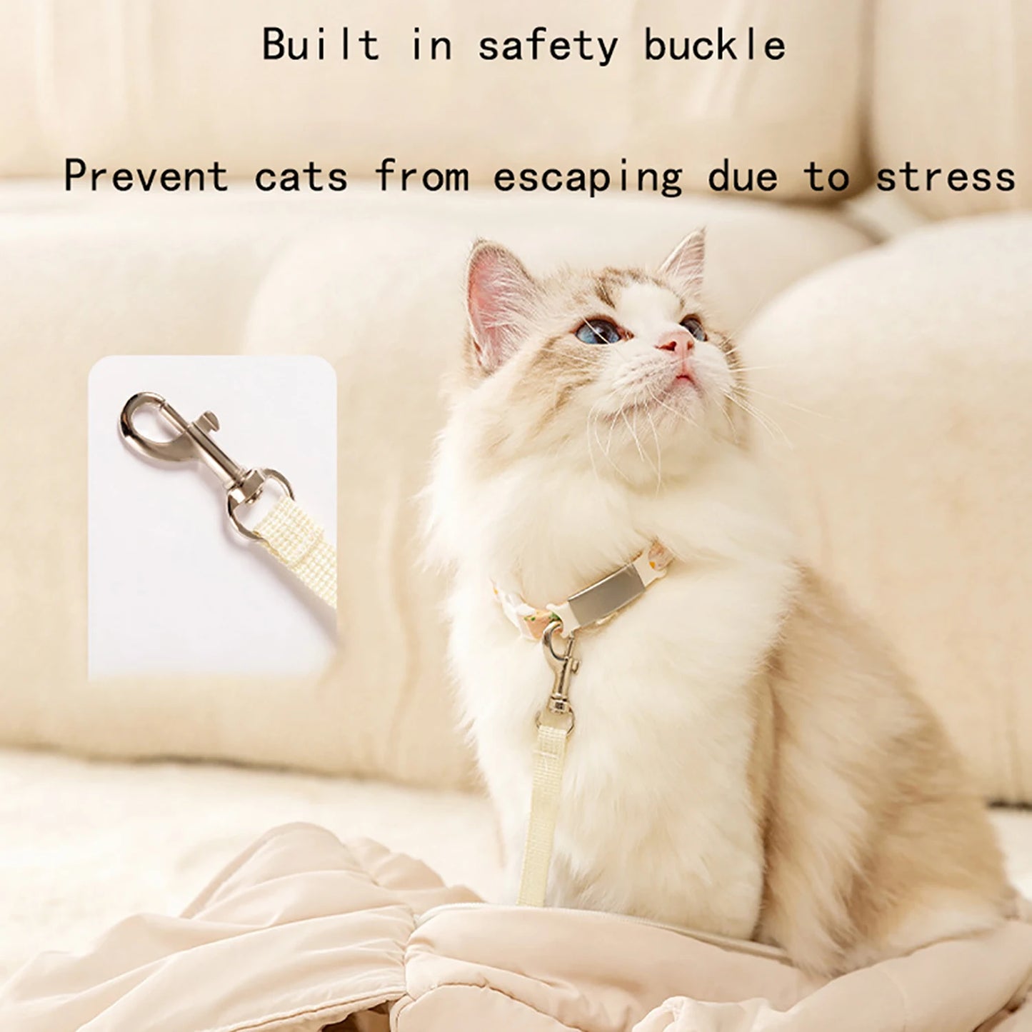 Warm Pet Carrier Bag – Head-Exposure Shoulder & Handheld Travel Bag for Cats & Small Dogs, Cozy Outdoor Carrier Design.